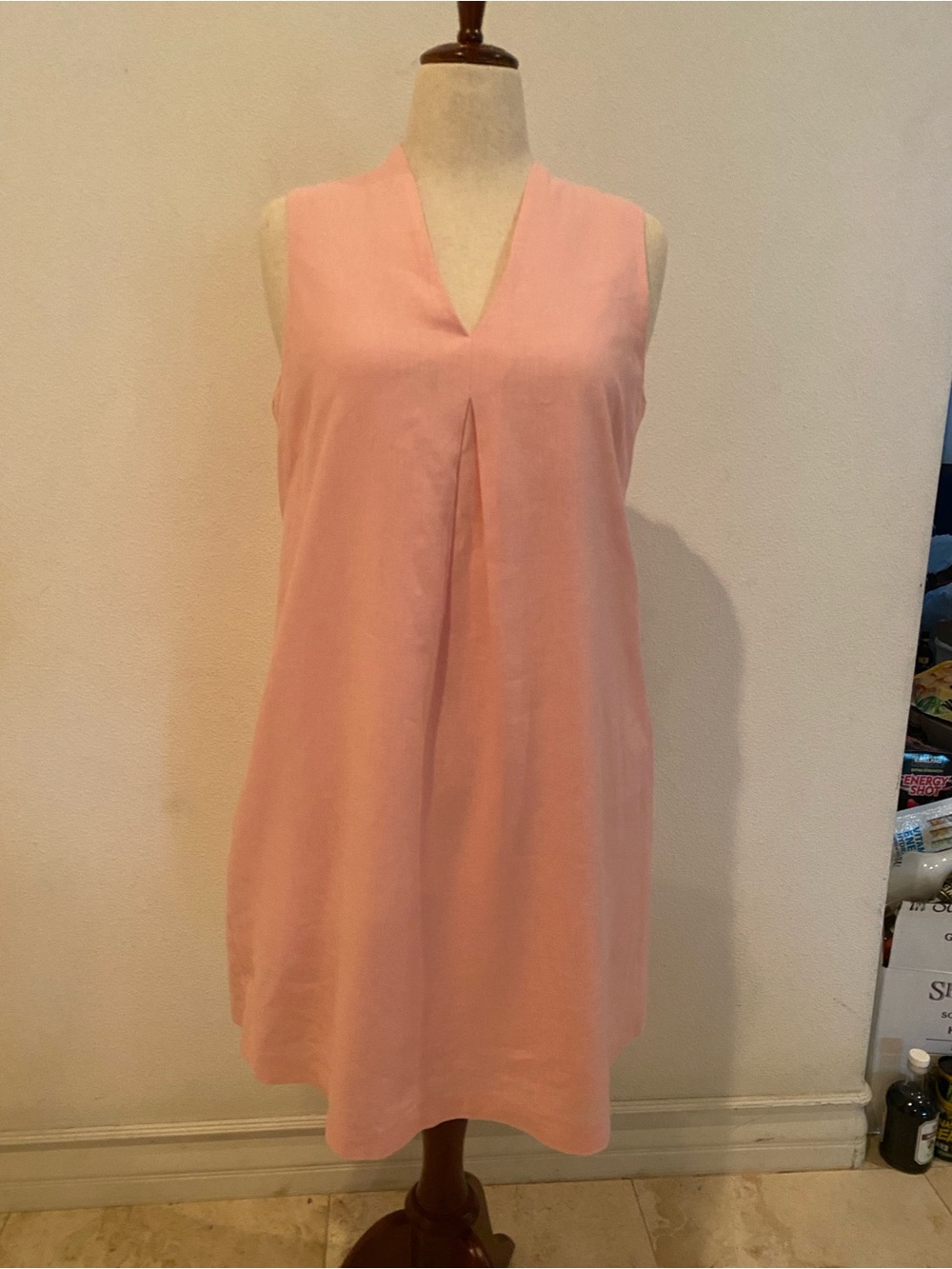Tommy Bahama Soft Pink Sleeveless V-Neck Tunic Dress